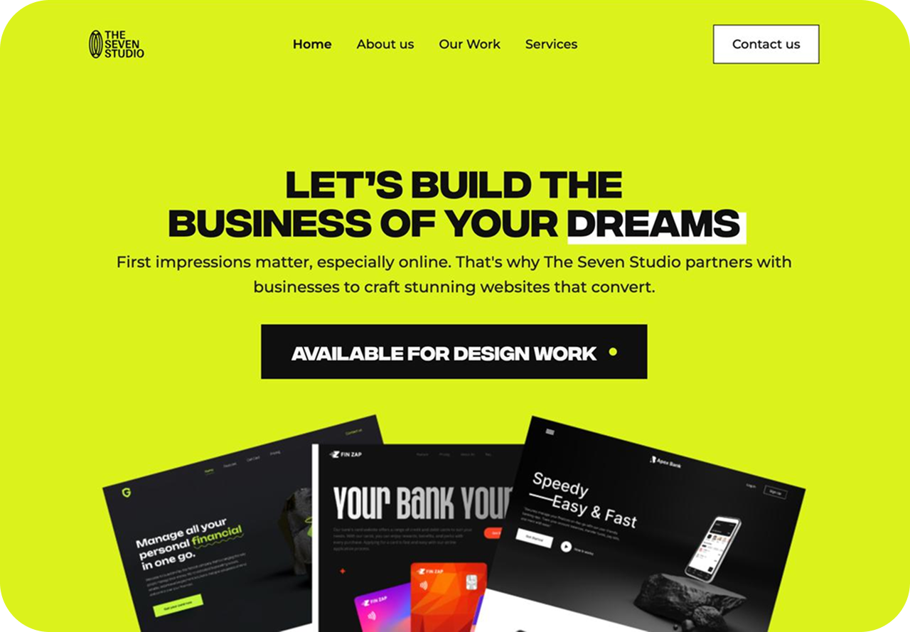 seven studio website design project asmco, Pakistan